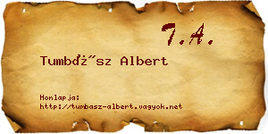 Tumbász Albert névjegykártya