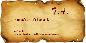 Tumbász Albert névjegykártya